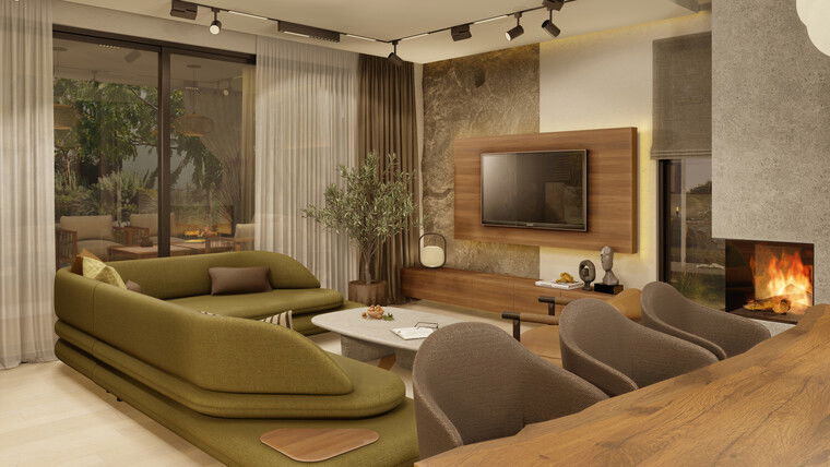 Online design Contemporary Combined Living/Dining by Jovanka V. thumbnail