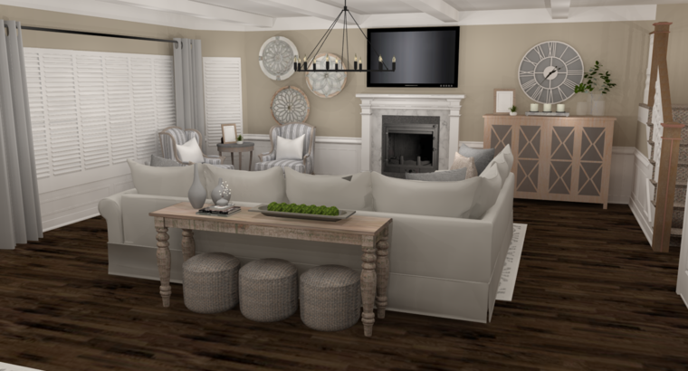 Online design Transitional Combined Living/Dining by Amber K. thumbnail