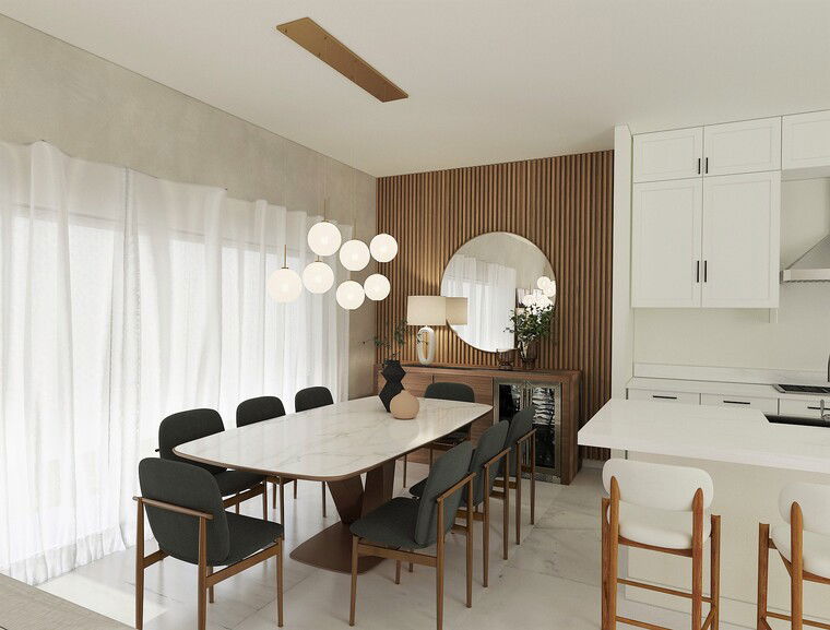 Diseño en línea Combinado Contemporáneo de Sala/Cocina por Vale G. miniatura