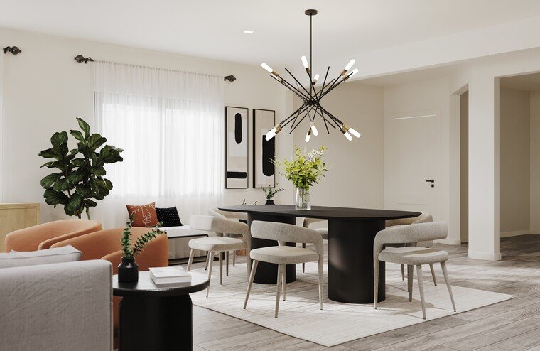 Online design Modern Combined Living/Dining by Maya M. thumbnail