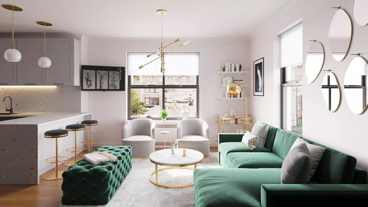Diseño en línea Contemporáneo Sala de Estar por Liliana S. miniatura