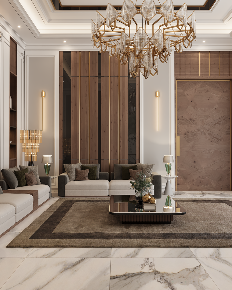 Diseño en línea Sala de Estar Glamourosa por Tara M. miniatura