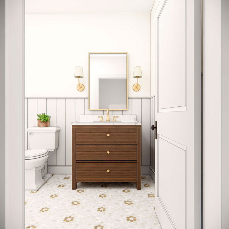 Online design Transitional Bathroom by Lauren K. thumbnail