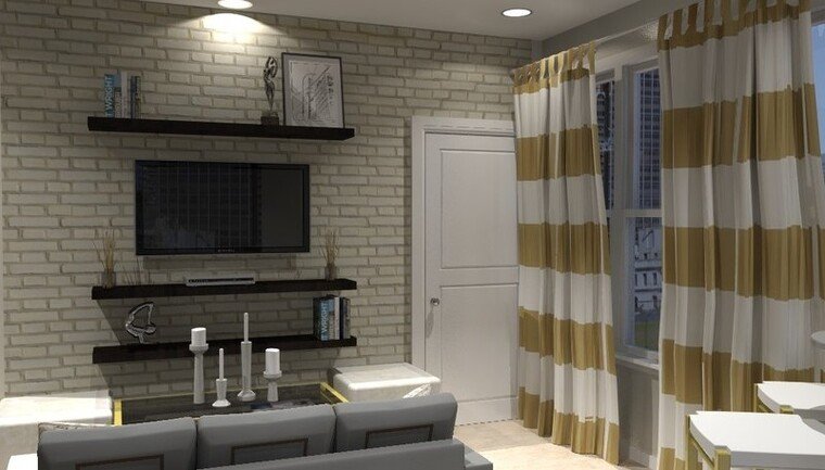 Online design Glamorous Living Room by Brittany J. thumbnail