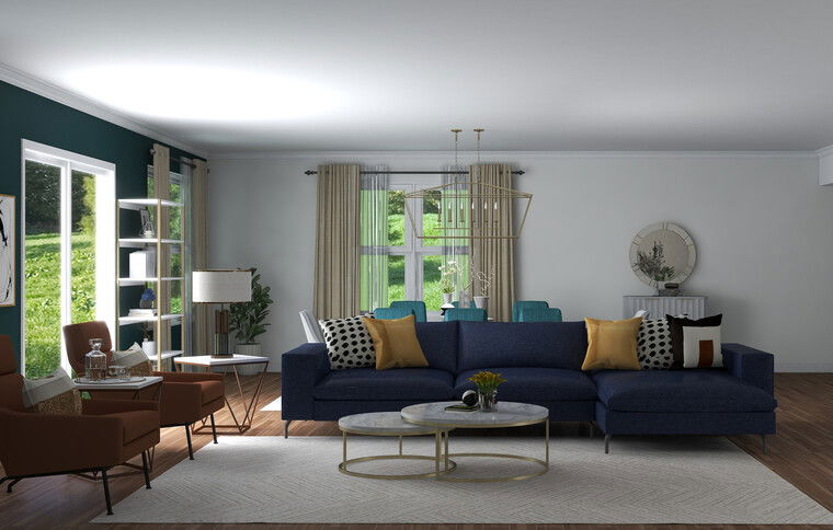 Online design Eclectic Combined Living/Dining by Laura S. thumbnail