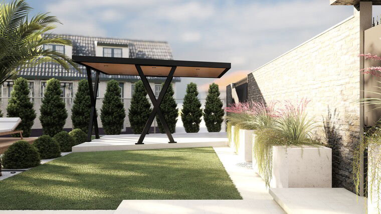 Diseño en línea Patio Contemporáneo por Dusan J. miniatura