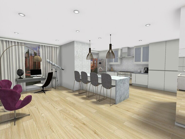 Online design Modern Home Office by Jessica C. thumbnail