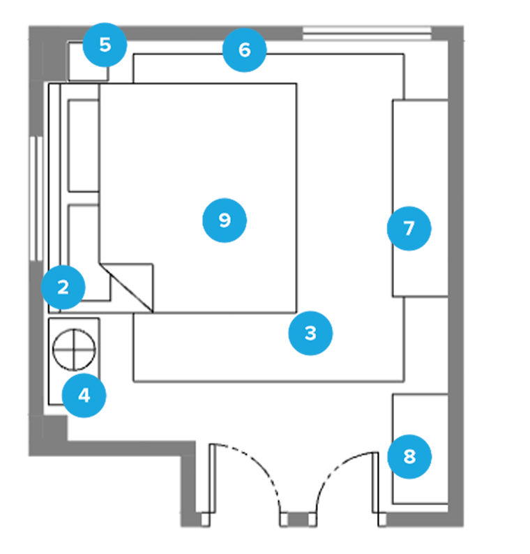 Online Designer Bedroom Floorplan
