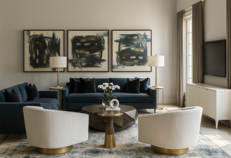 Online design Contemporary Living Room by Stacy D. thumbnail
