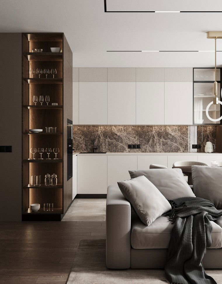 Diseño en línea Sala/Comedor combinado contemporáneo por Jelena D. miniatura