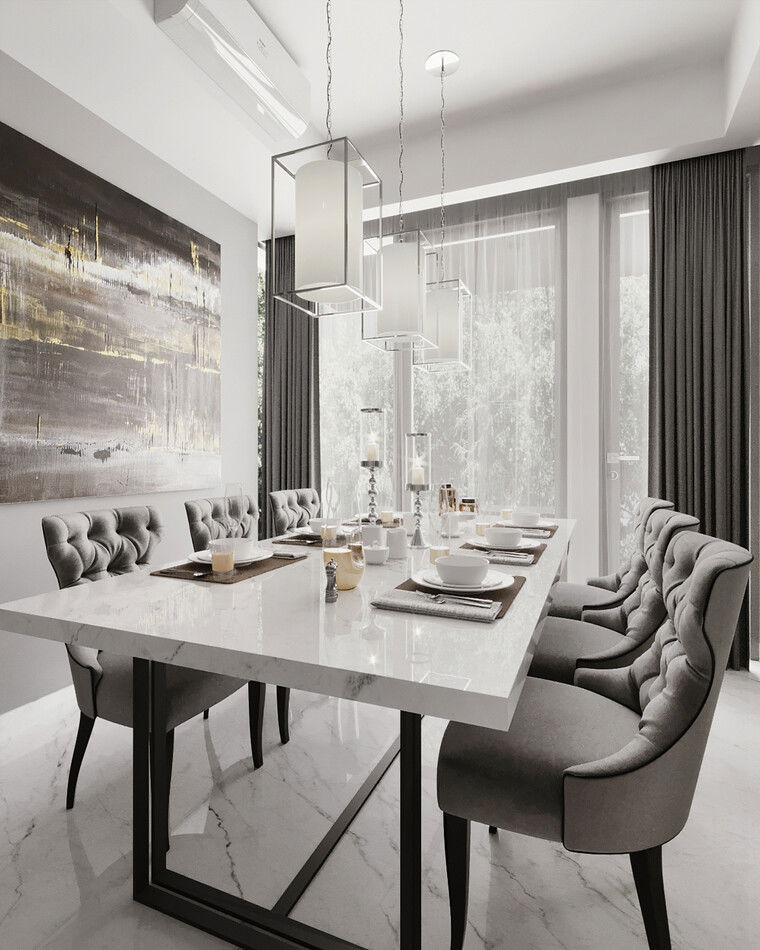 Online design Transitional Combined Living/Dining by Gilang R. thumbnail