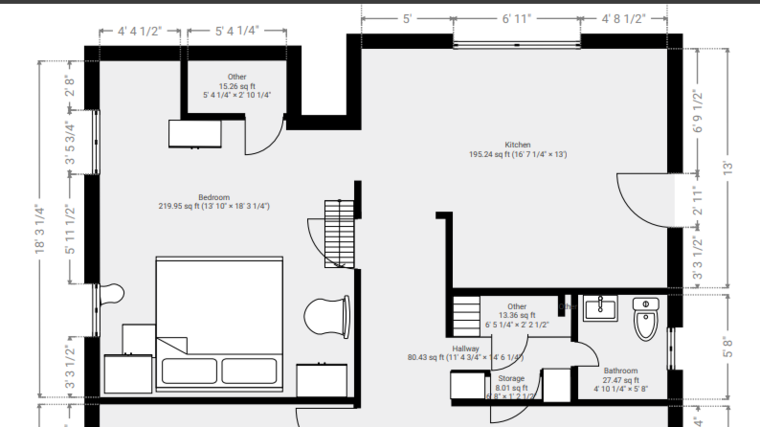 Modern Coastal Kitchen and Bath Design- Before Photo