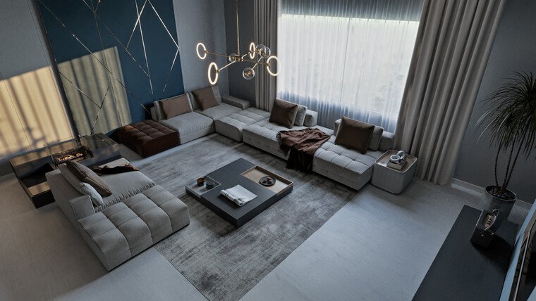 Online design Contemporary Living Room by Helal H. thumbnail