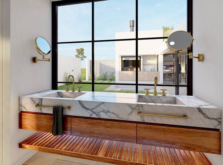 Diseño en línea Baño de transición de Irene W. miniatura