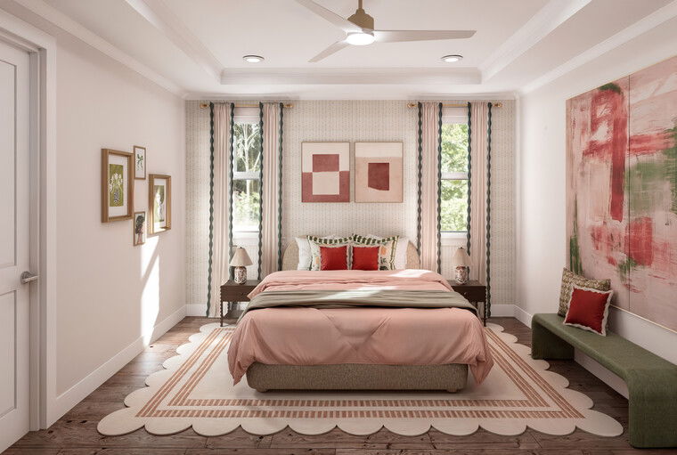 Diseño en línea de dormitorio ecléctico por Lara D. miniatura