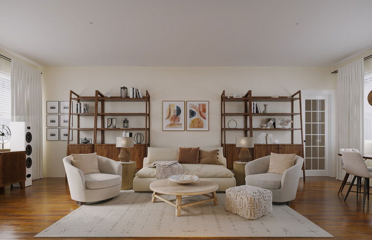 Online design Transitional Combined Living/Dining by Carine C. thumbnail