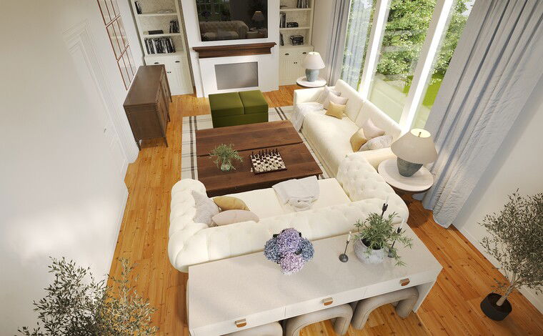 Online design Transitional Living Room by Samantha B. thumbnail