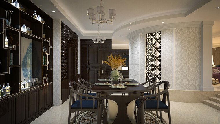 Online design Contemporary Dining Room by Hiba N. thumbnail