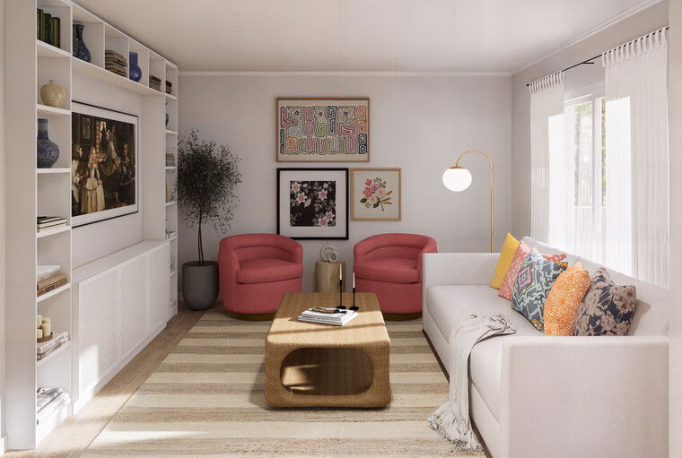 Diseño en línea Sala de estar ecléctica por Sharné L. miniatura