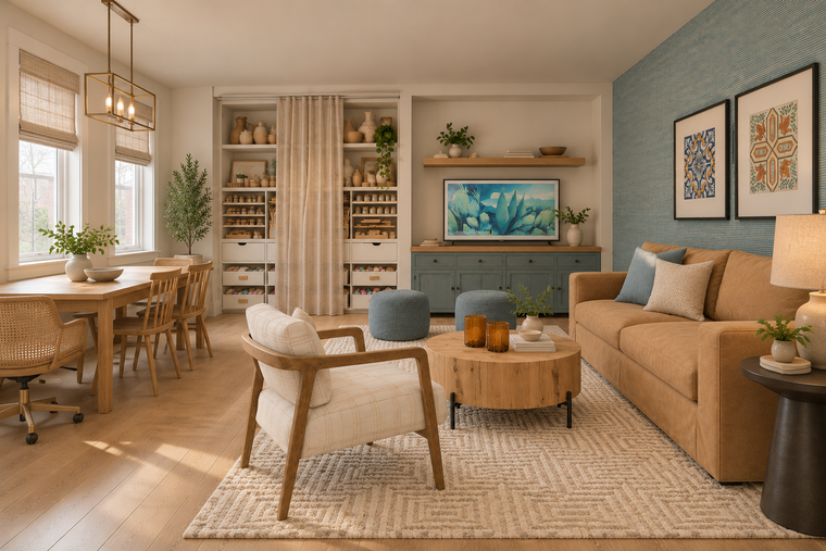 Online design Eclectic Combined Living/Dining by Ahmed R. thumbnail