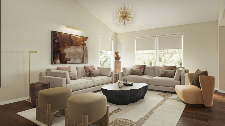 Online design Contemporary Living Room by Jillian M. thumbnail