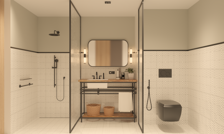 Online design Modern Bathroom by Nileta K. thumbnail