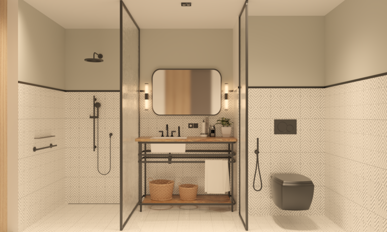 Diseño en línea Moderno Baño por Nileta K. miniatura