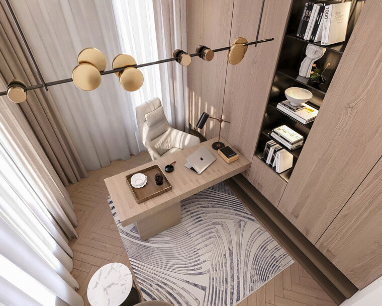 Online design Modern Home Office by Raneem K. thumbnail