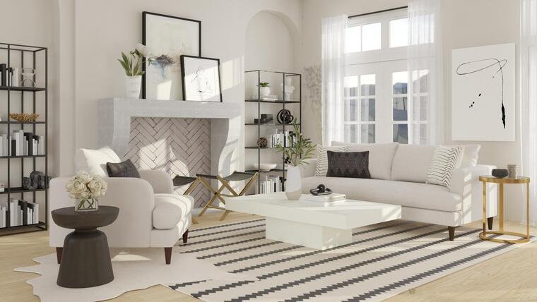Online design Glamorous Living Room by Aimee M. thumbnail