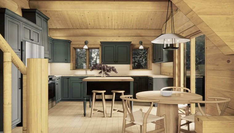 Diseño en línea Cocina de campo/Cabaña por Lauren K. miniatura
