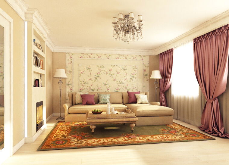 Online design Traditional Living Room by Luba K. thumbnail