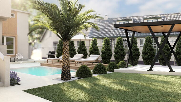 Diseño en línea Patio Contemporáneo por Dusan J. miniatura