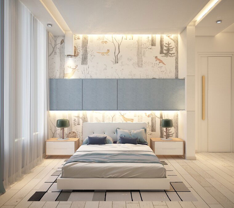 Diseño en línea Dormitorio Moderno por Amani Q. miniatura