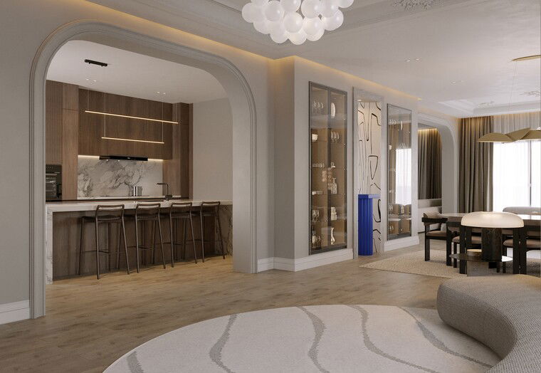 Online design Contemporary Combined Living/Dining by Thoraya A. thumbnail