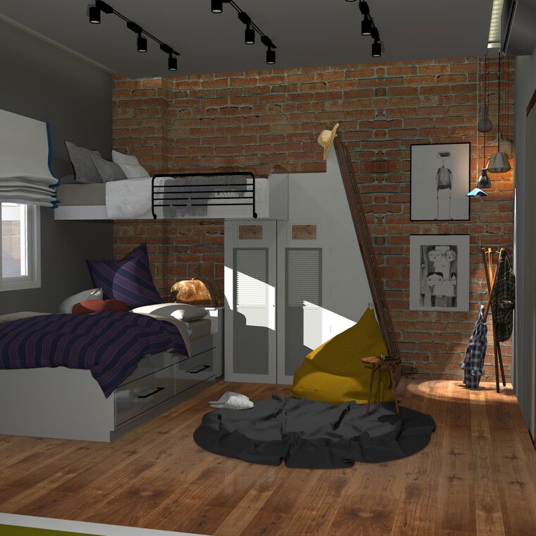 Diseño en línea Dormitorio Ecléctico por Ahmed E. miniatura