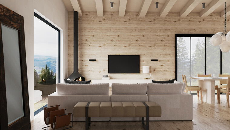 Online design Modern Combined Living/Dining by Astrid I. thumbnail