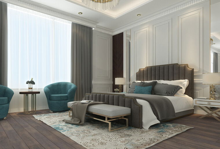 Online design Glamorous Bedroom by Reham A. thumbnail