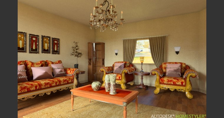 Online design Traditional Living Room by Zina O. thumbnail