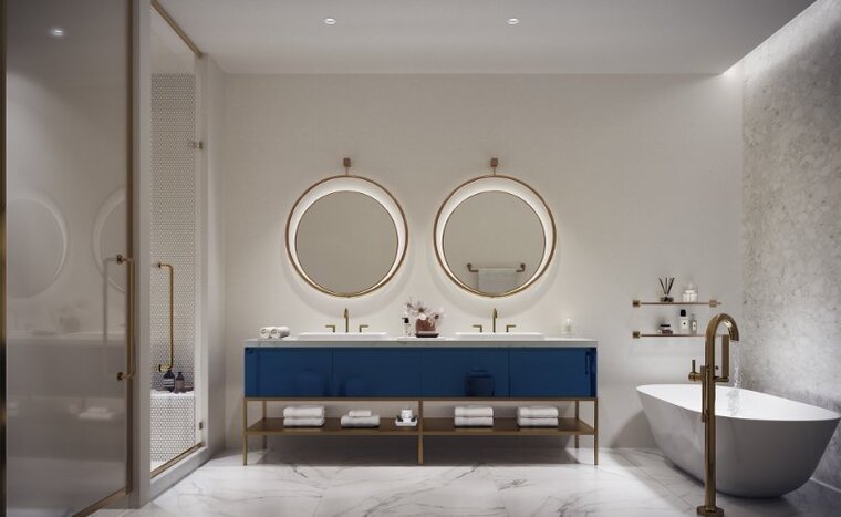 Diseño en línea Baño Moderno por Marcela O. miniatura