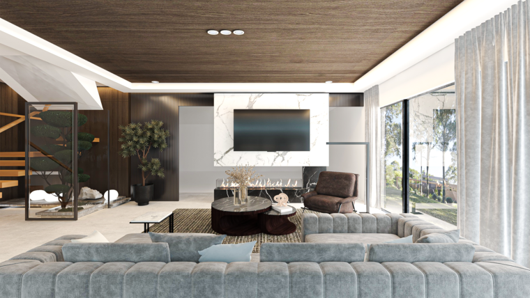 Online design Contemporary Living Room by Sahar M. thumbnail