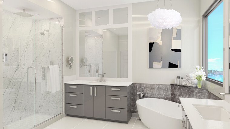 Online design Modern Bathroom by Michael J. thumbnail
