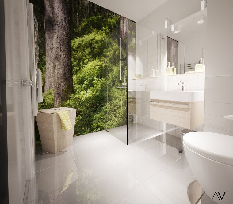 Online design Modern Bathroom by Dominika Z. thumbnail