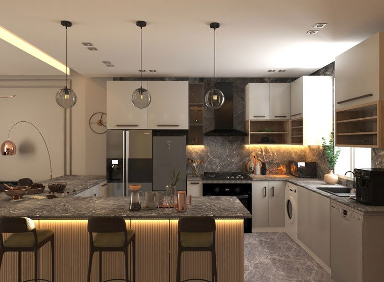 Online design Modern Kitchen by Sahar M. thumbnail