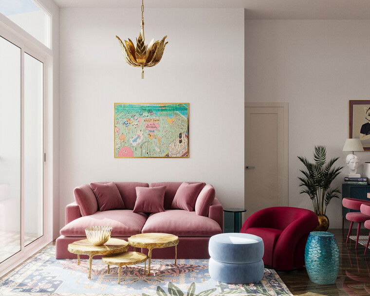 Online design Eclectic Living Room by Sahar M. thumbnail