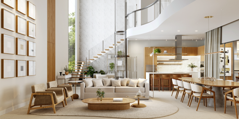 Online design Contemporary Combined Living/Dining by Jessica D. thumbnail
