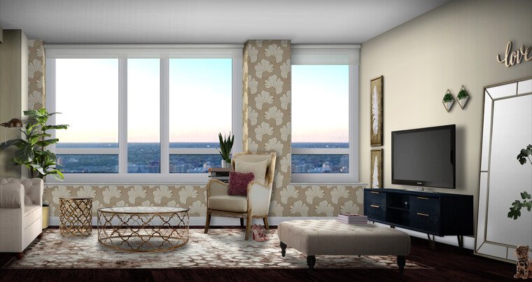 Online design Glamorous Living Room by Marisa G. thumbnail