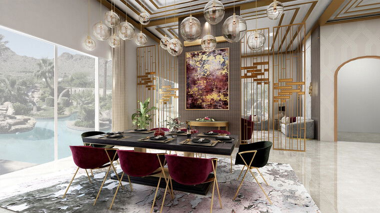 Online design Glamorous Dining Room by Jasmine S. thumbnail