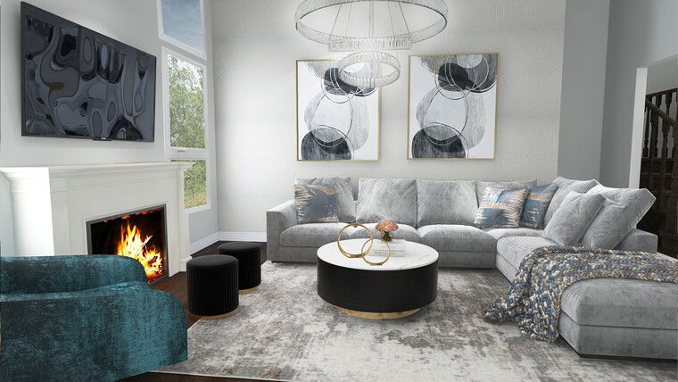 Online design Glamorous Living Room by Jasmine S. thumbnail