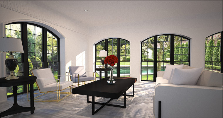 Online design Glamorous Living Room by Hannah C. thumbnail