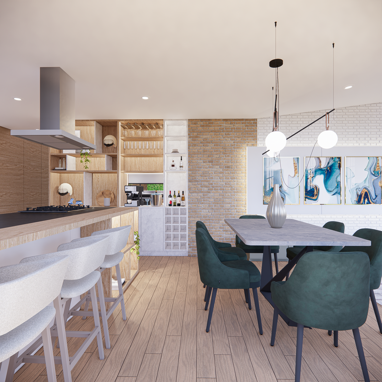 Online design Eclectic Combined Living/Dining by Alexandra U. thumbnail
